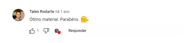 Depoimento de aluno