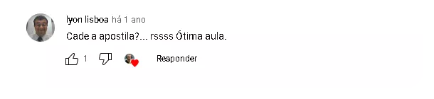 Depoimento de aluno